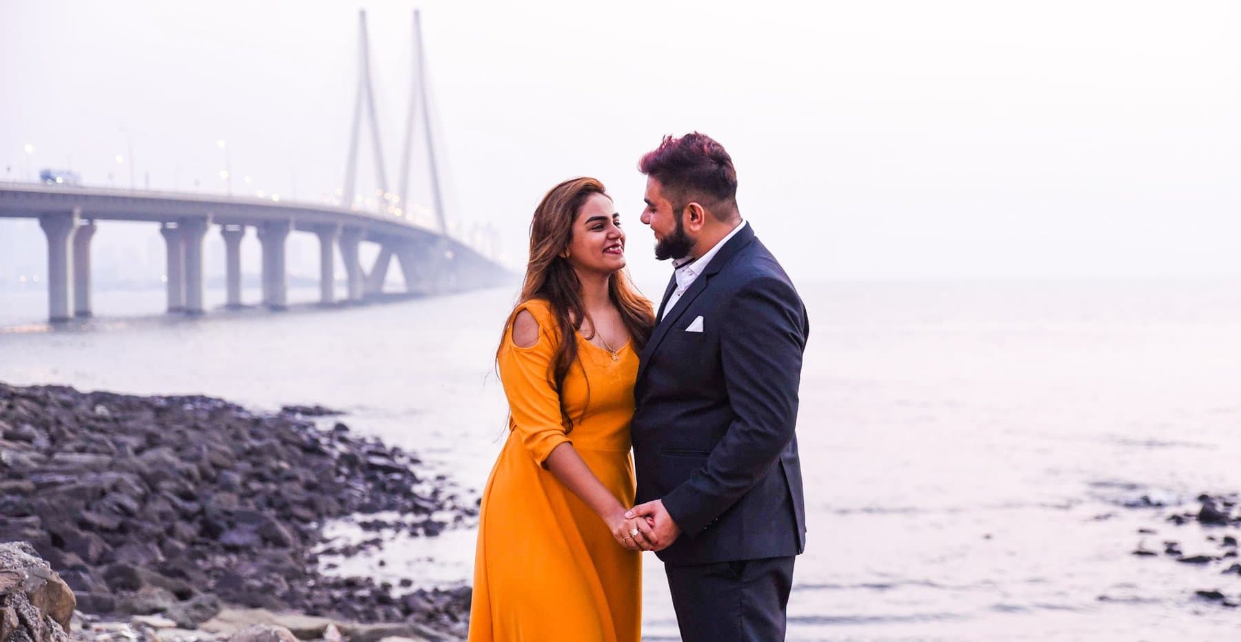 Waterfront couples portrait photography by Bluebird Lens