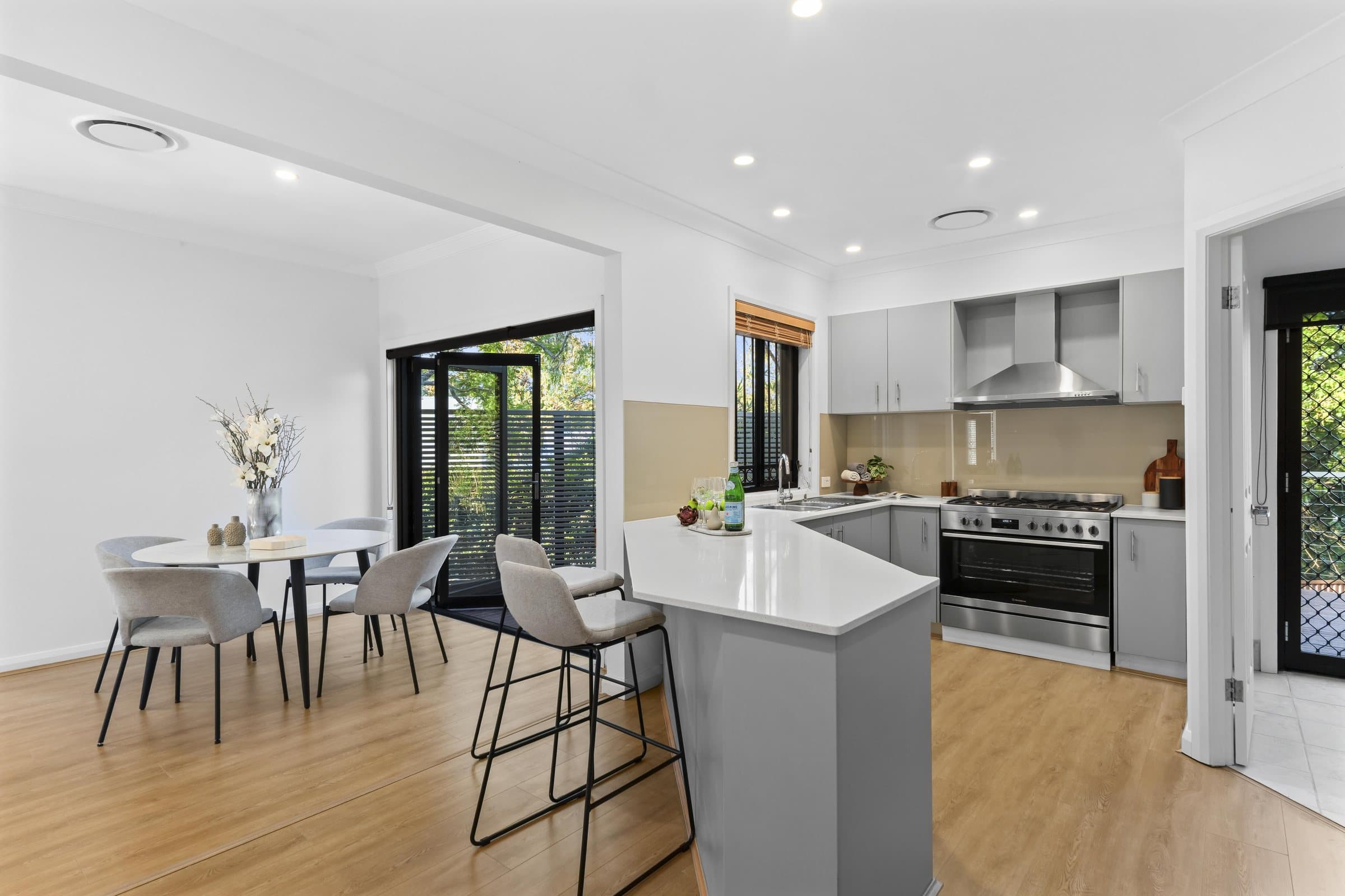 Modern kitchen island photographed by a Mumbai interior photographer